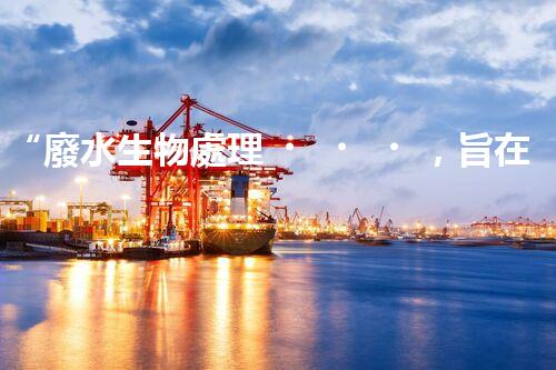 “廢水生物處理，旨在凈化水源，守護(hù)碧水藍(lán)天”